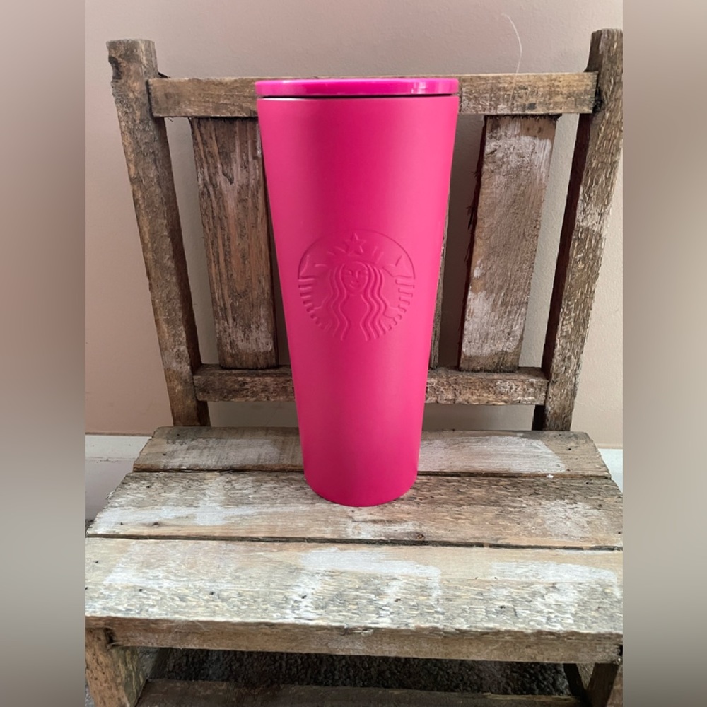 Starbucks Hot Pink Stainless Steel Barbie Used no straw